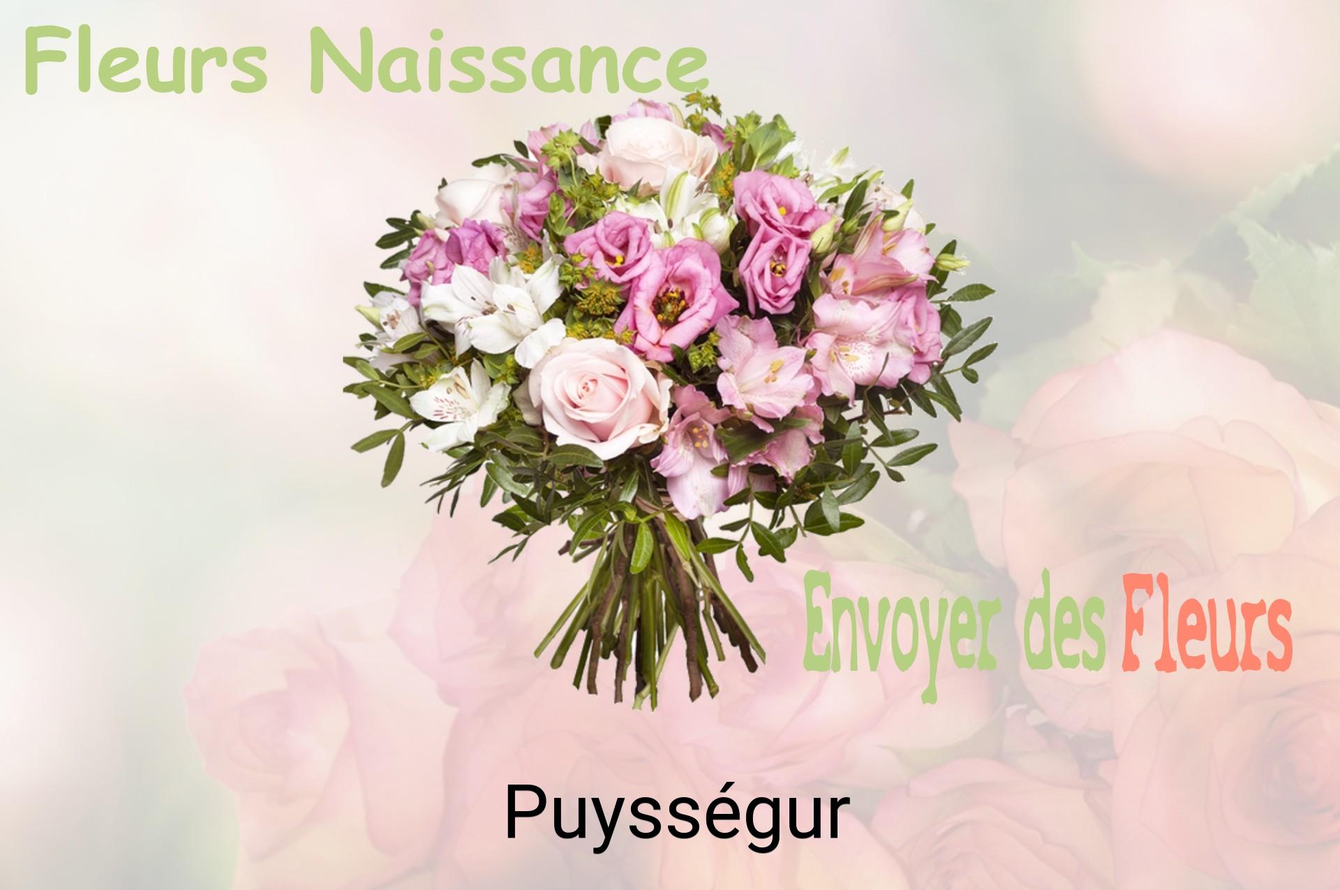 Bouquet de fleurs de naissance livré à Puysségur